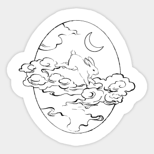 Moon rabbit Sticker